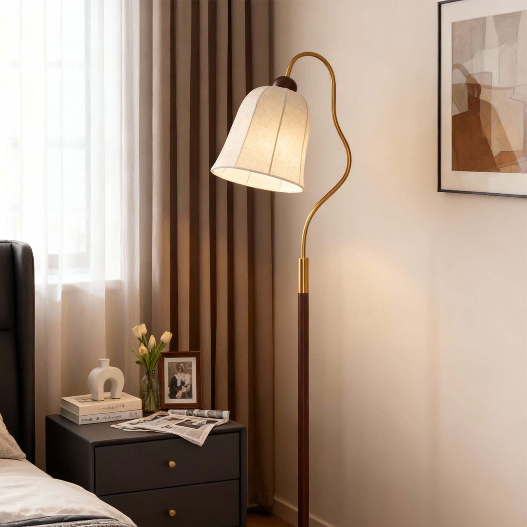 Kavilo Floor Lamp – French Retro Fabric Floor Lamp