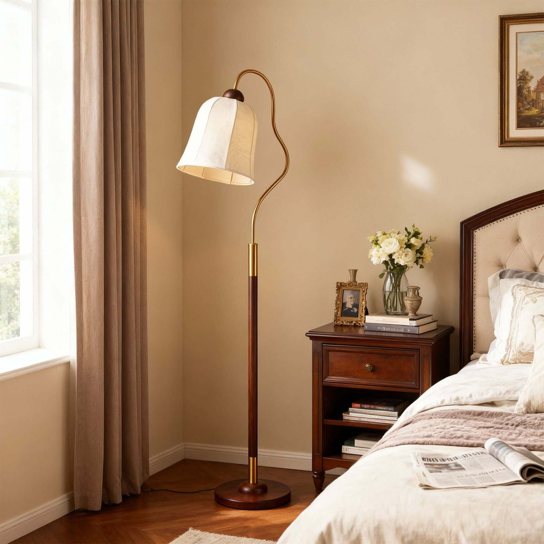 Kavilo Floor Lamp – French Retro Fabric Floor Lamp