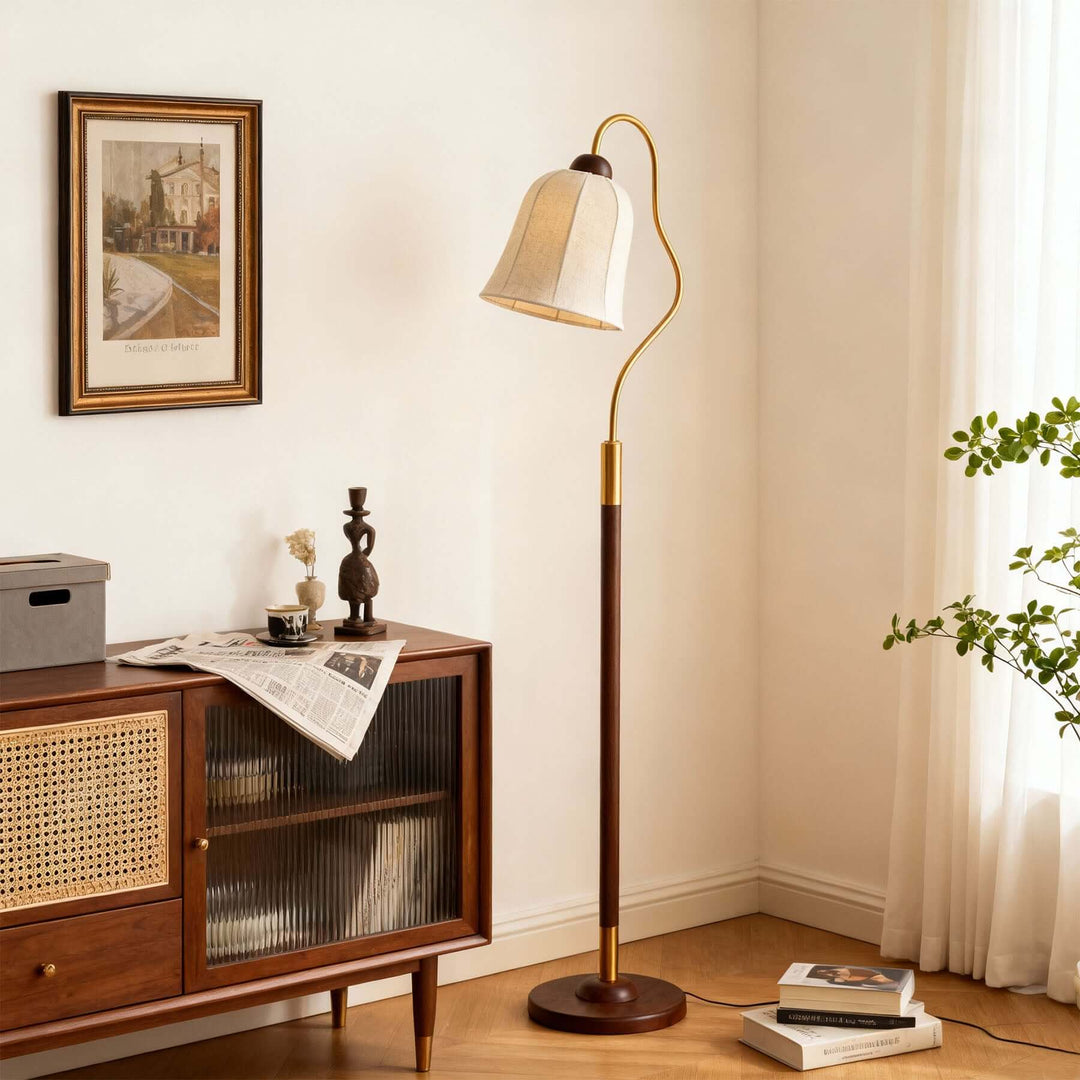 Kavilo Floor Lamp – French Retro Fabric Floor Lamp