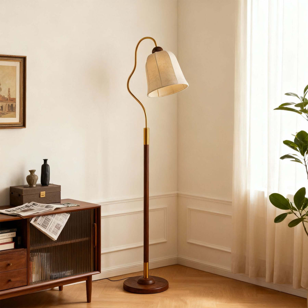 Kavilo Floor Lamp – French Retro Fabric Floor Lamp