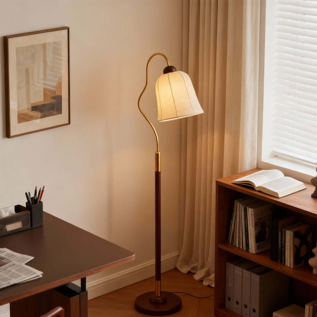 Kavilo Floor Lamp – French Retro Fabric Floor Lamp