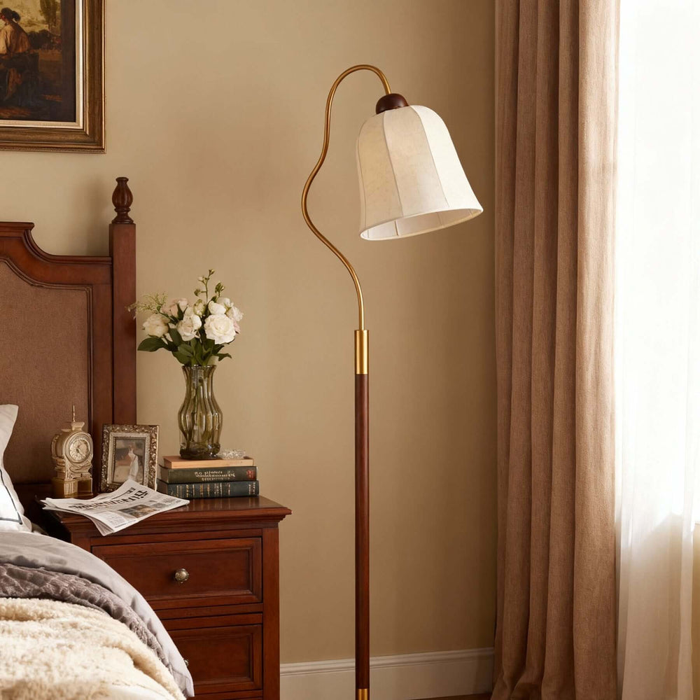 Kavilo Floor Lamp – French Retro Fabric Floor Lamp