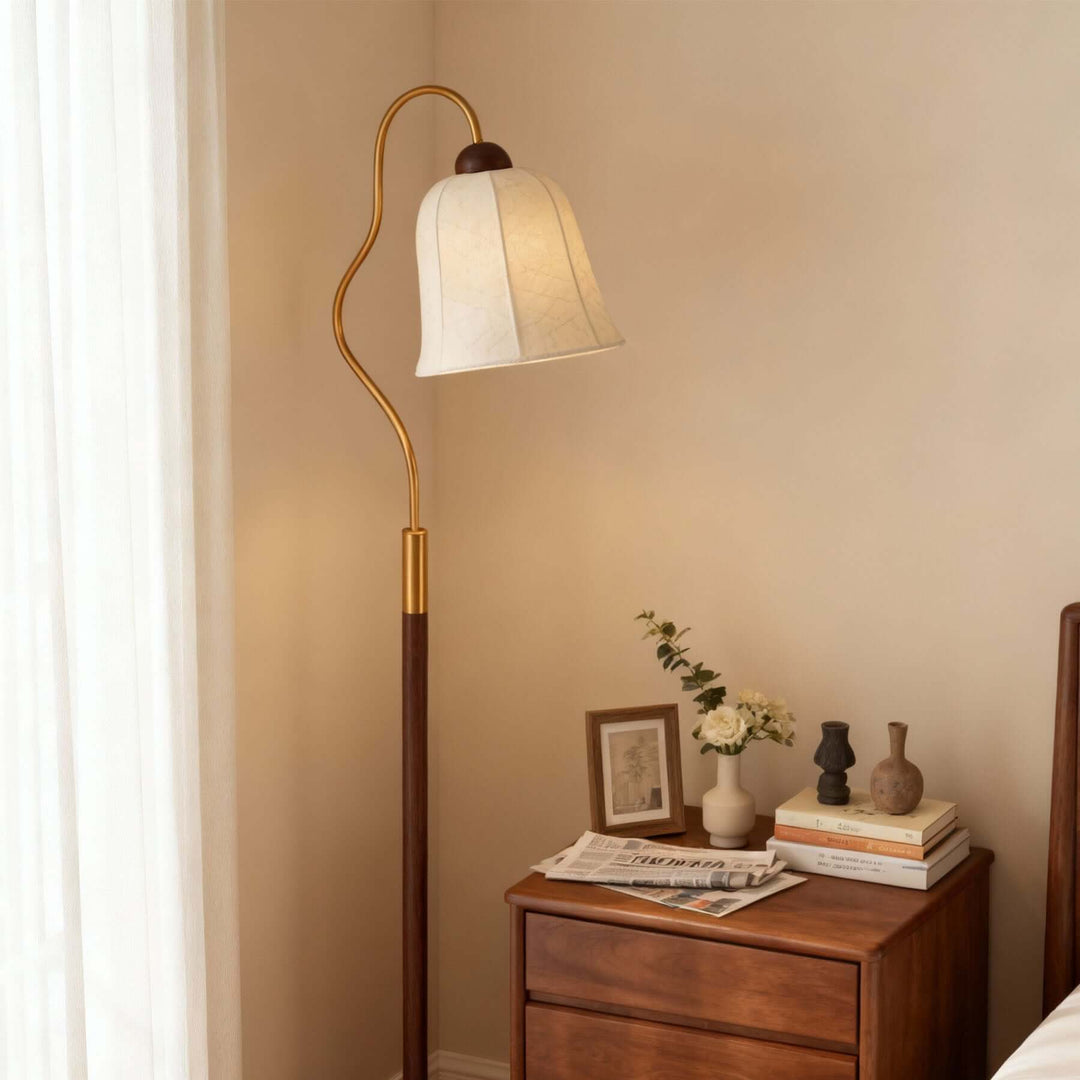 Kavilo Floor Lamp – French Retro Fabric Floor Lamp
