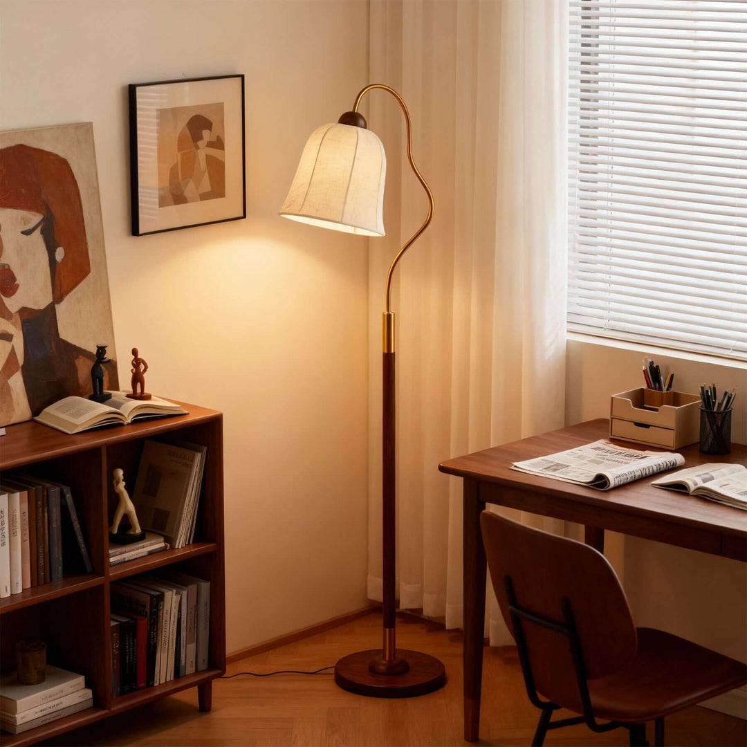 Kavilo Floor Lamp – French Retro Fabric Floor Lamp