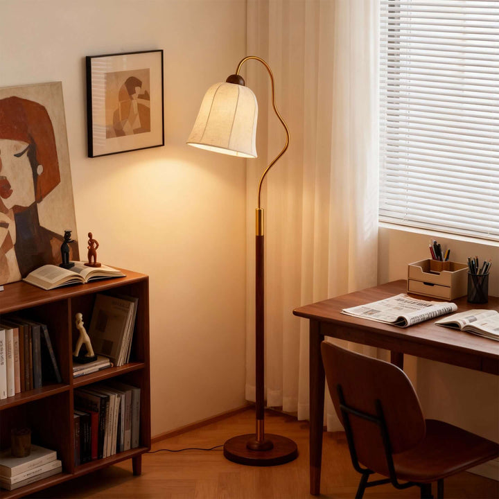 Kavilo Floor Lamp – French Retro Fabric Floor Lamp