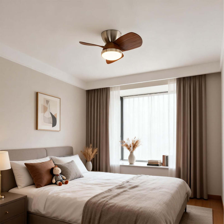 Kintoz Ceiling Fan Light - Scandinavian ABS Bedroom Light