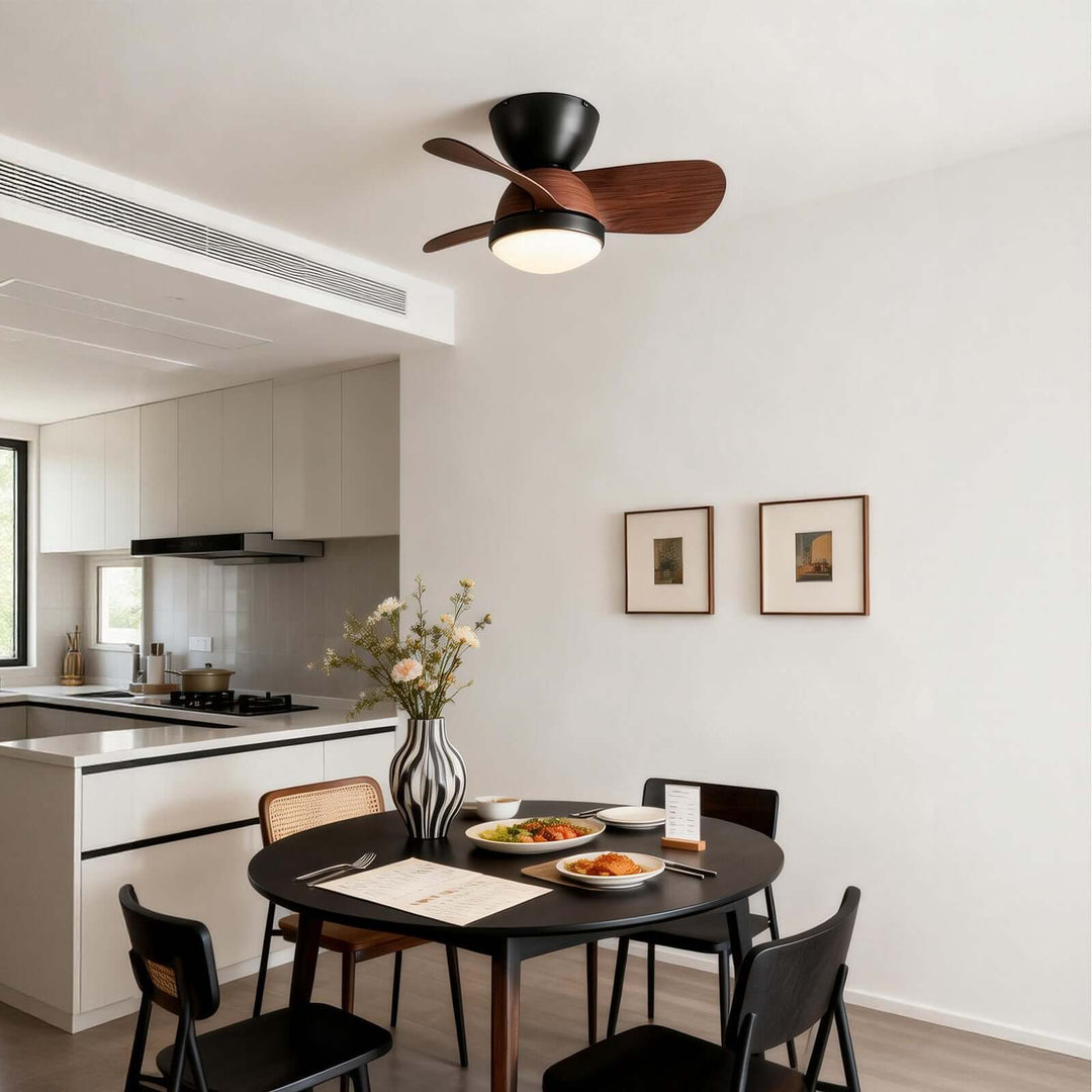 Kintoz Ceiling Fan Light - Scandinavian ABS Bedroom Light