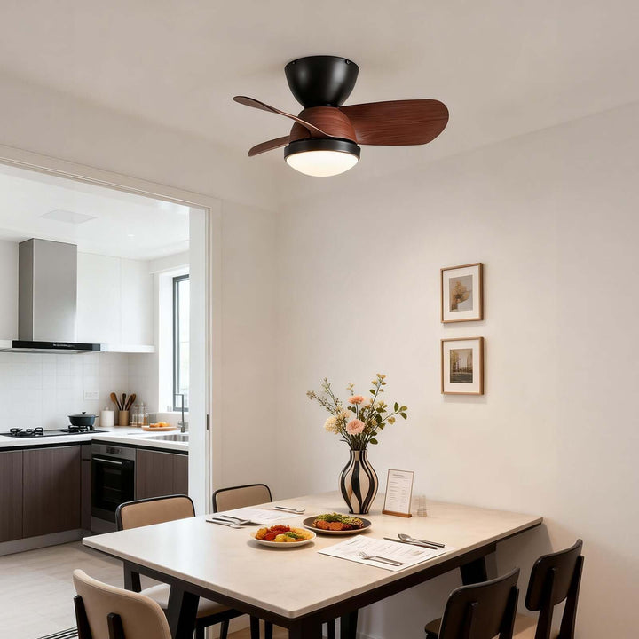 Kintoz Ceiling Fan Light - Scandinavian ABS Bedroom Light