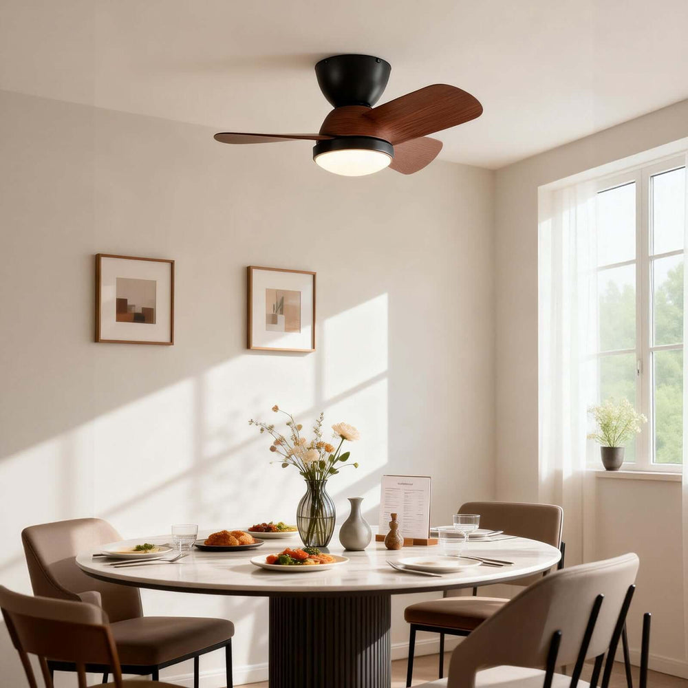 Kintoz Ceiling Fan Light - Scandinavian ABS Bedroom Light