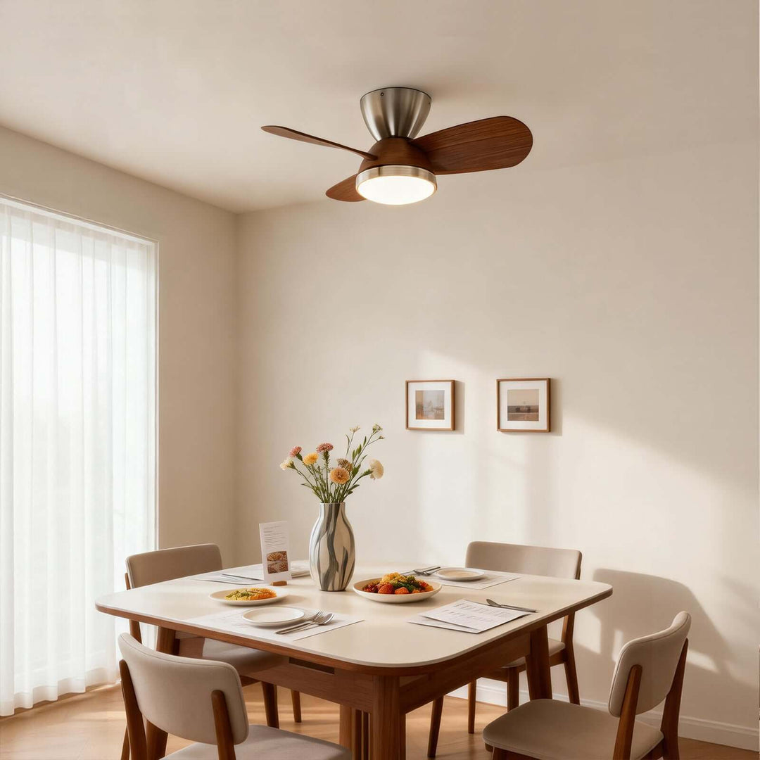 Kintoz Ceiling Fan Light - Scandinavian ABS Bedroom Light