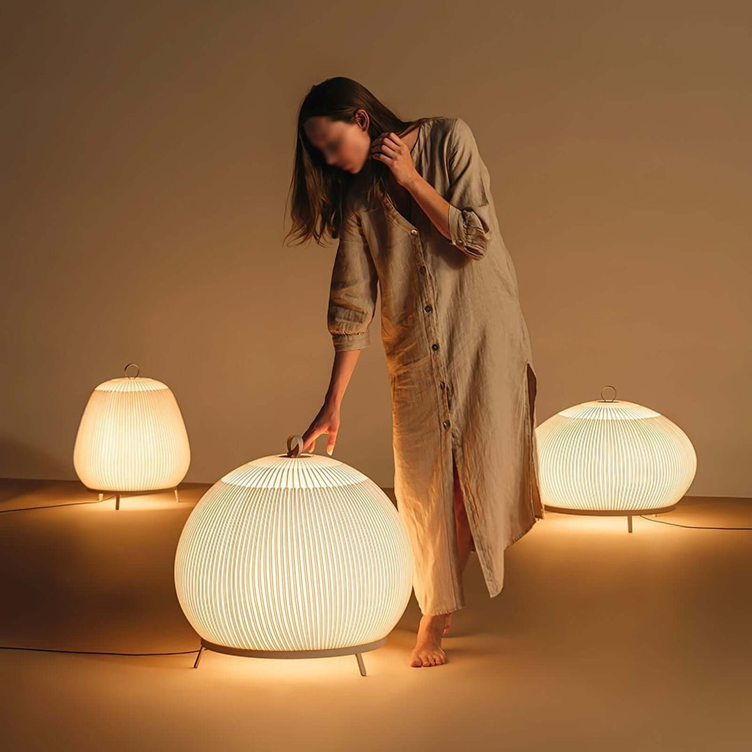 Knit Lantern Table Lamp – Modern & Minimalist Knit Decor