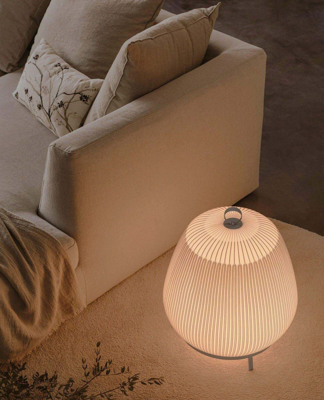 Knit Lantern Table Lamp – Modern & Minimalist Knit Decor