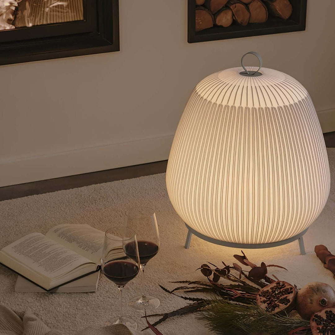 Knit Lantern Table Lamp – Modern & Minimalist Knit Decor