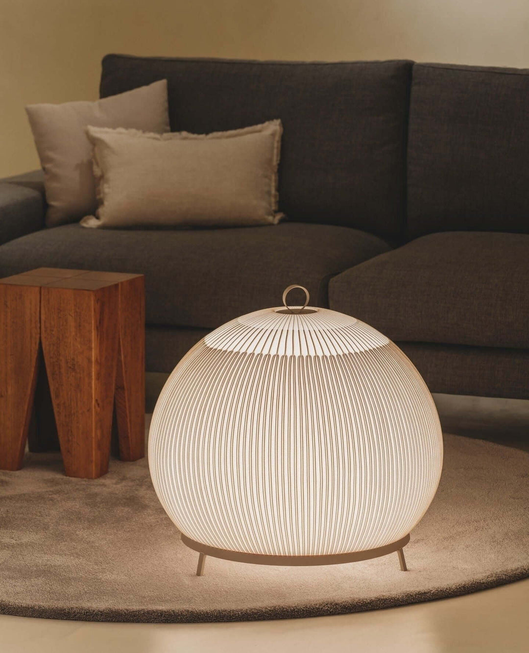 Knit Lantern Table Lamp – Modern & Minimalist Knit Decor