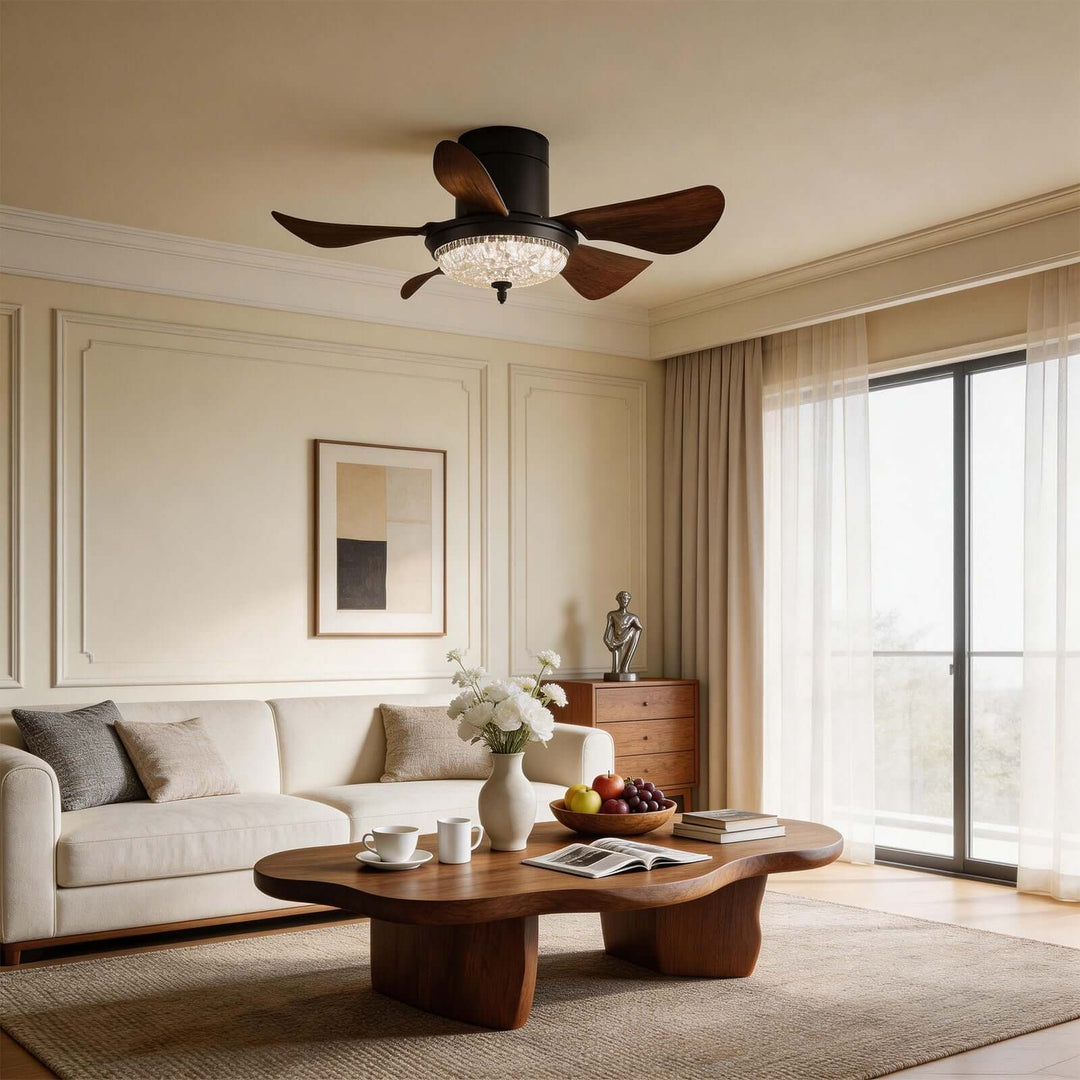Kravos Ceiling Fan Light - French Vintage ABS Living Room