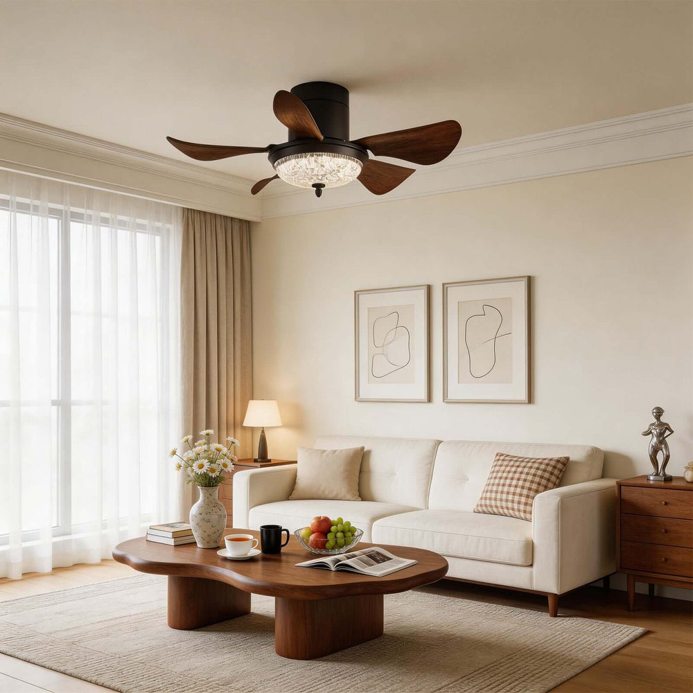 Kravos Ceiling Fan Light - French Vintage ABS Living Room