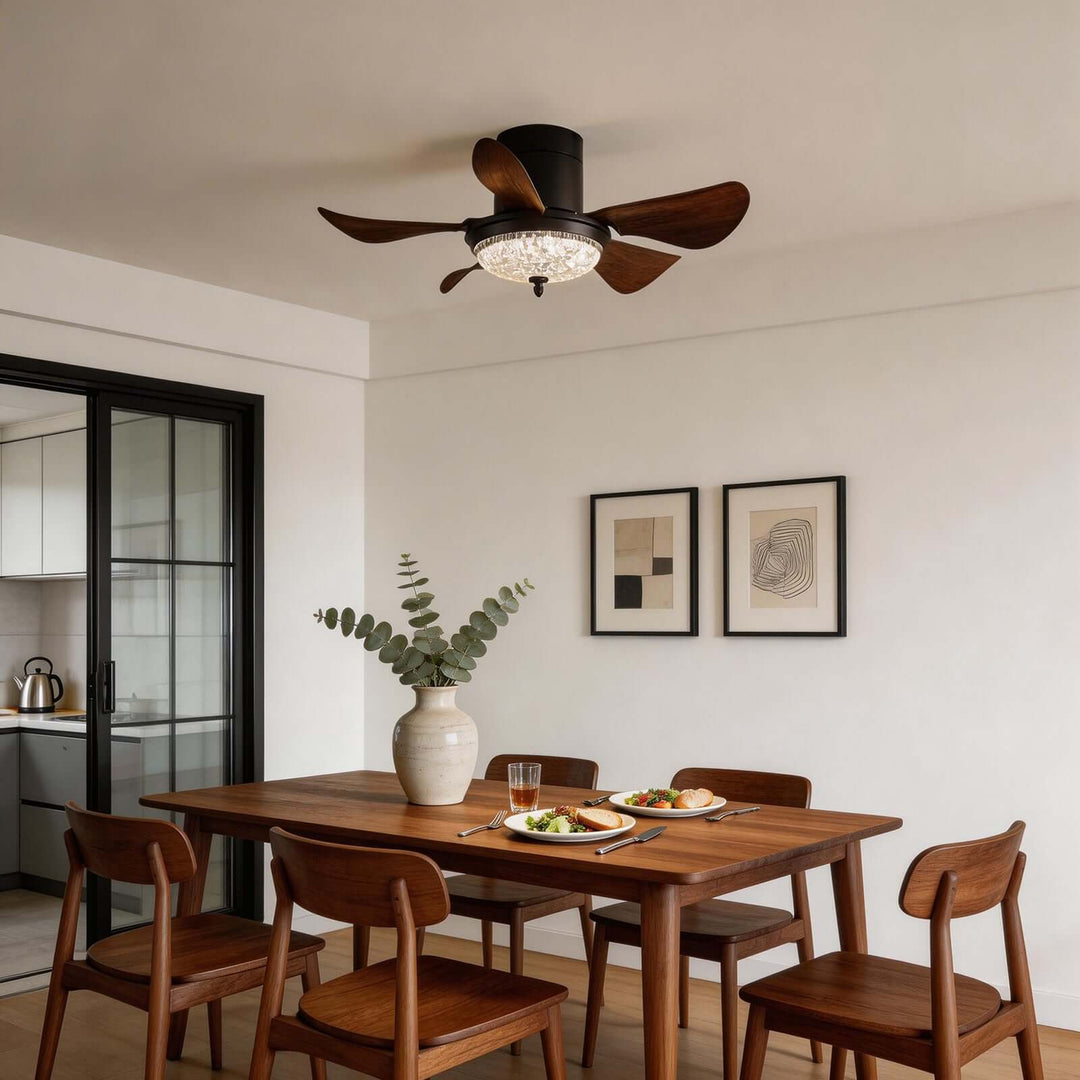 Kravos Ceiling Fan Light - French Vintage ABS Living Room