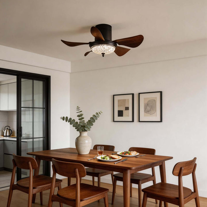 Kravos Ceiling Fan Light - French Vintage ABS Living Room
