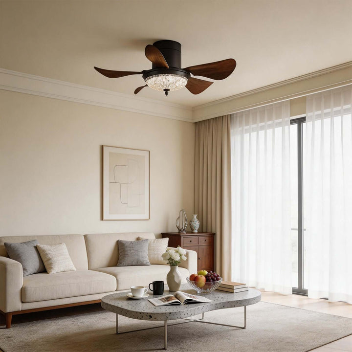 Kravos Ceiling Fan Light - French Vintage ABS Living Room