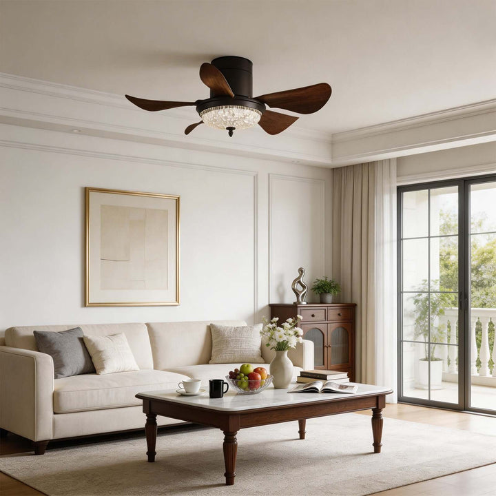 Kravos Ceiling Fan Light - French Vintage ABS Living Room