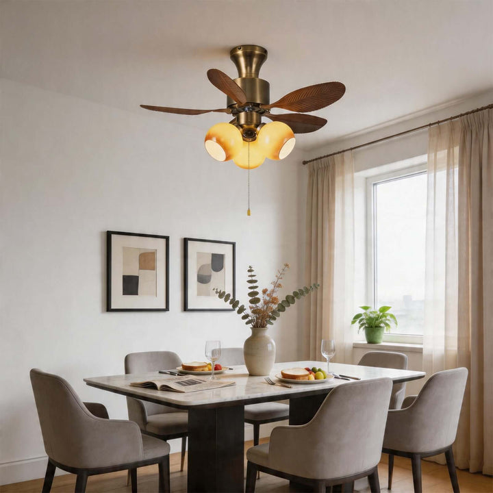Krynz Ceiling Fan Light A – Vintage Statement Glass Light