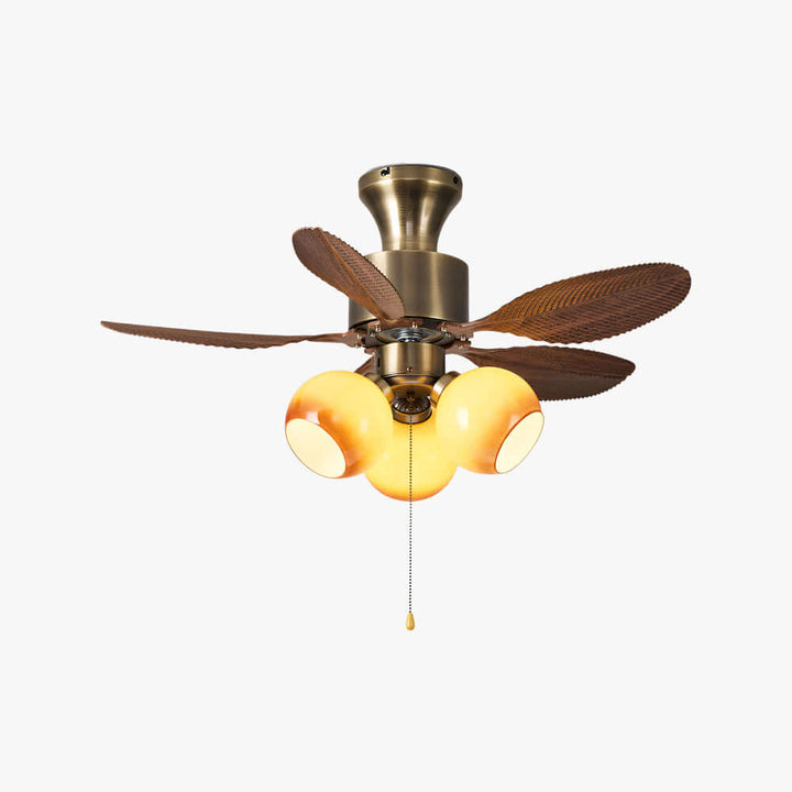 Krynz Ceiling Fan Light A – Vintage Statement Glass Light