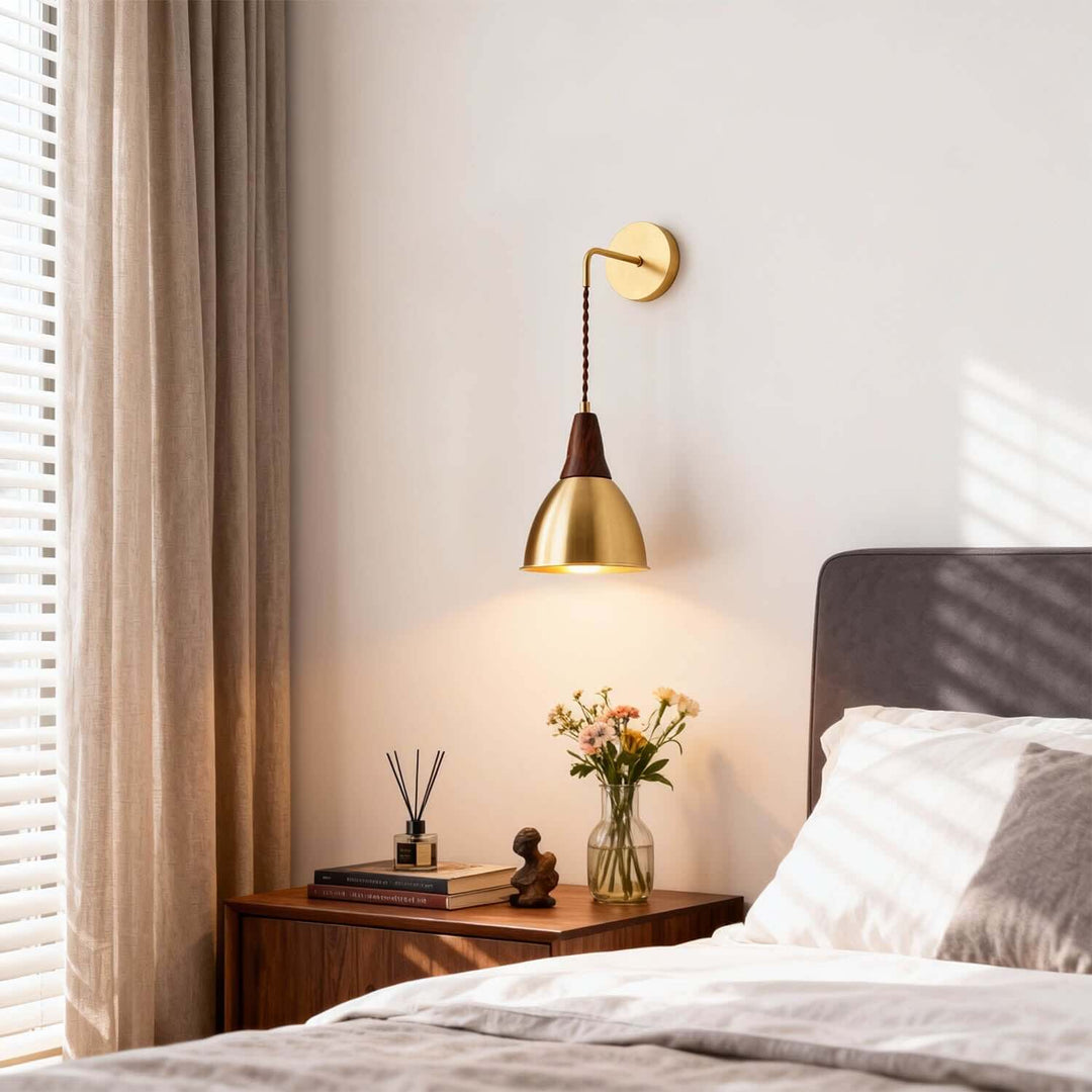 Lavino Wall Light - Modern Minimalist Brass Bedside Decor