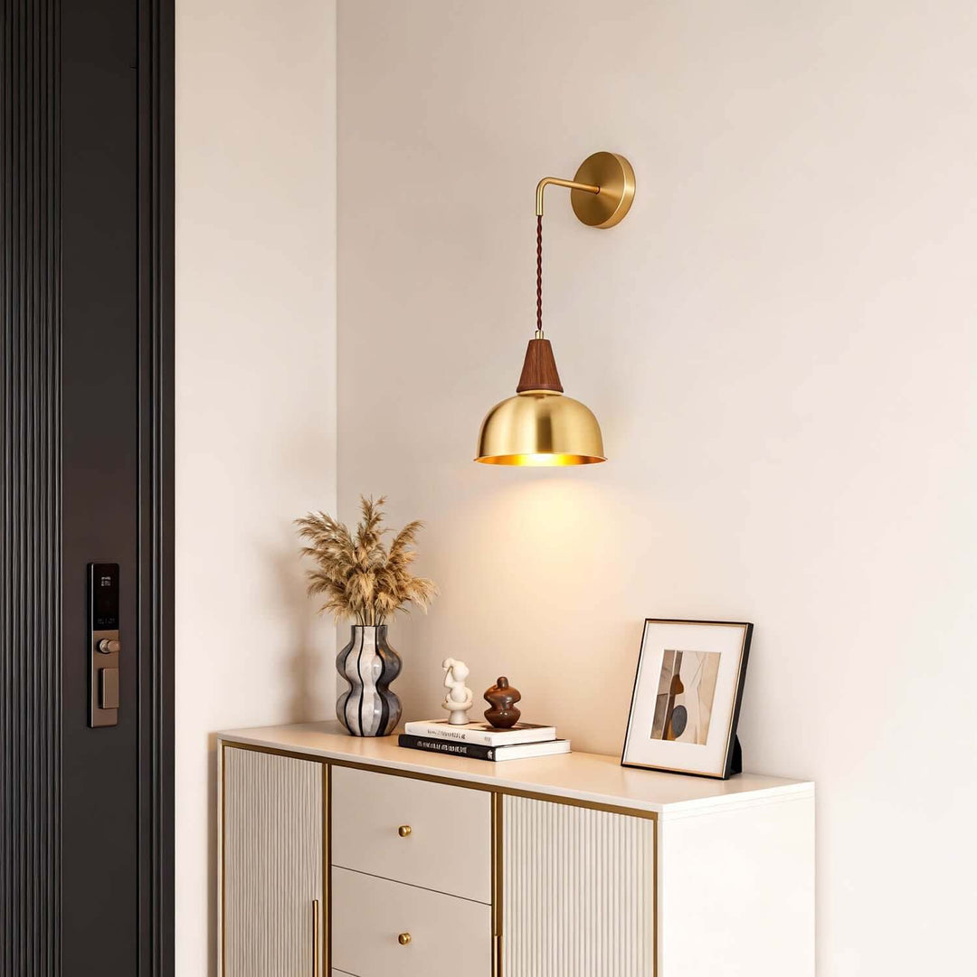 Lavino Wall Light - Modern Minimalist Brass Bedside Decor