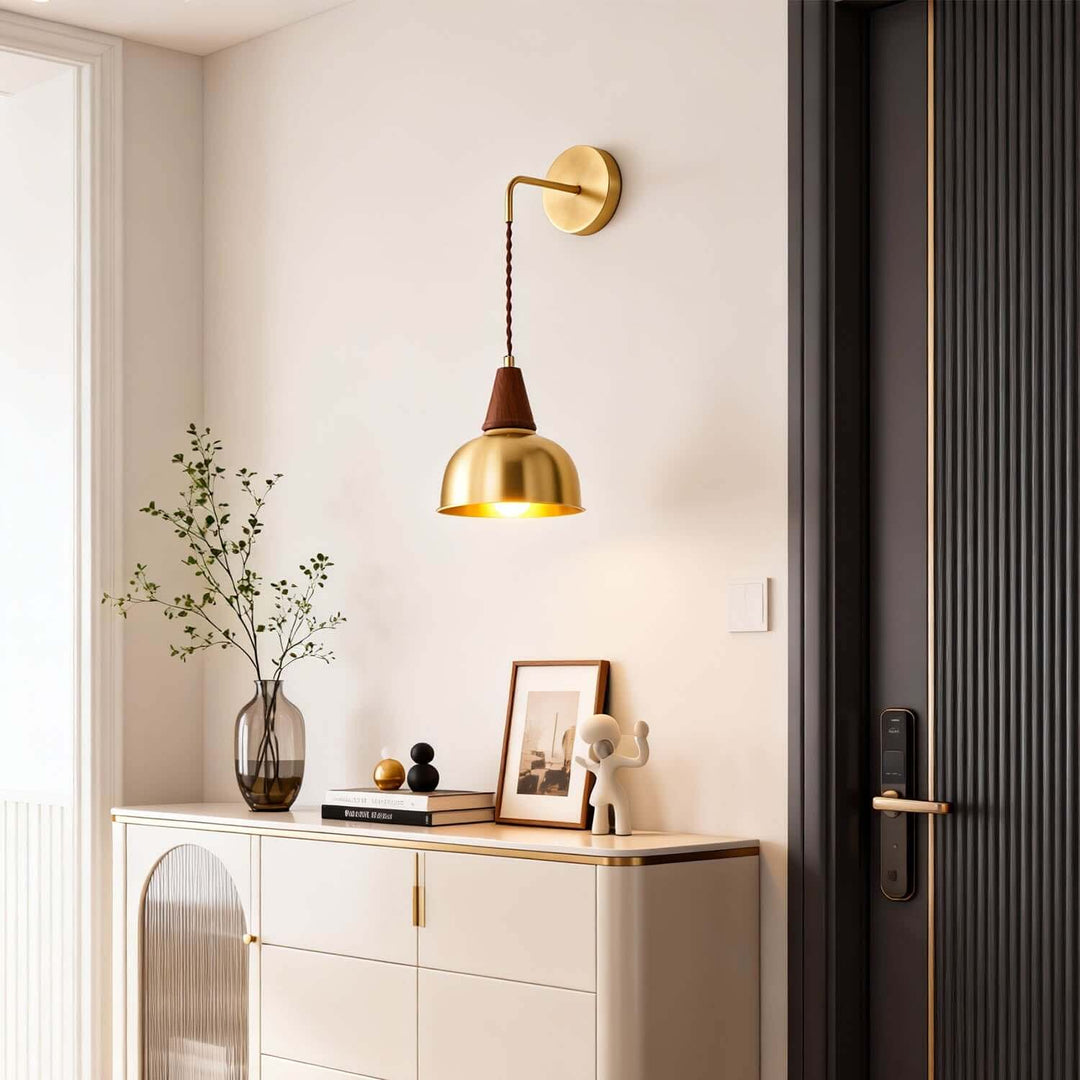 Lavino Wall Light - Modern Minimalist Brass Bedside Decor