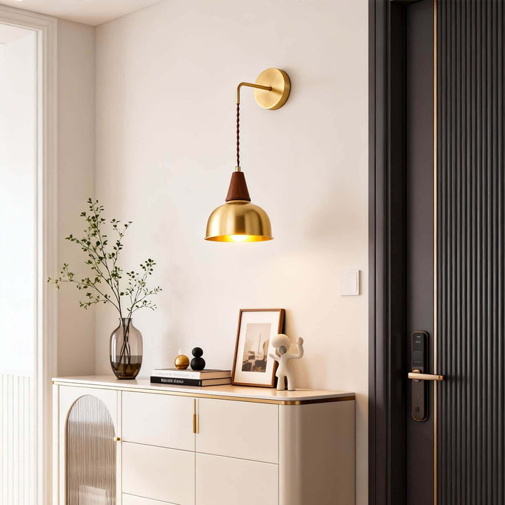 Lavino Wall Light - Modern Minimalist Brass Bedside Decor