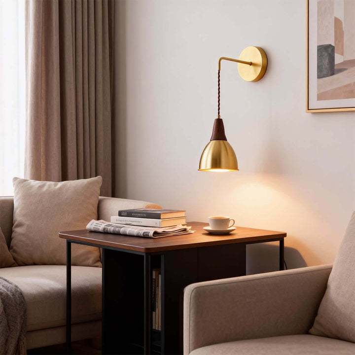 Lavino Wall Light - Modern Minimalist Brass Bedside Decor