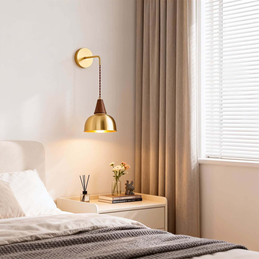 Lavino Wall Light - Modern Minimalist Brass Bedside Decor