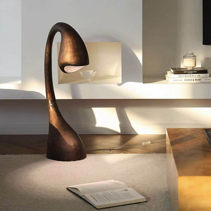 Lirno Sculptural Table Lamp – Creative Art Resin Sculpture