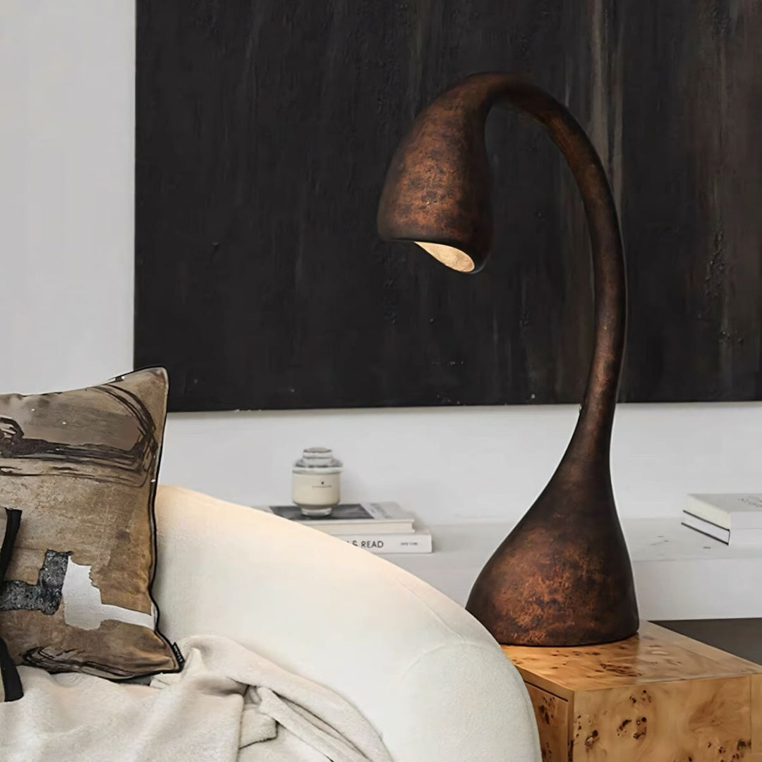 Lirno Sculptural Table Lamp – Creative Art Resin Sculpture