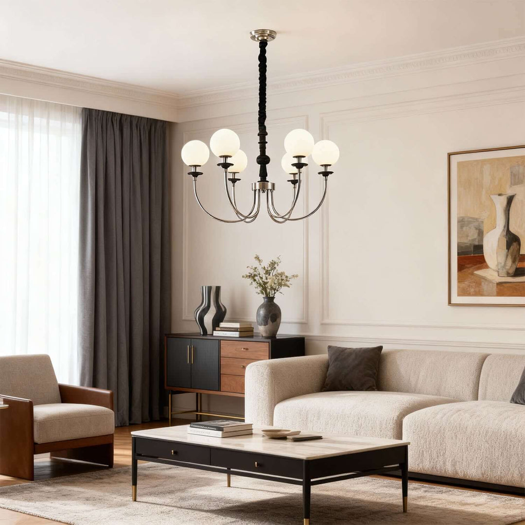 Lomeza Chandelier - Vintage French Statement Glass Living Room