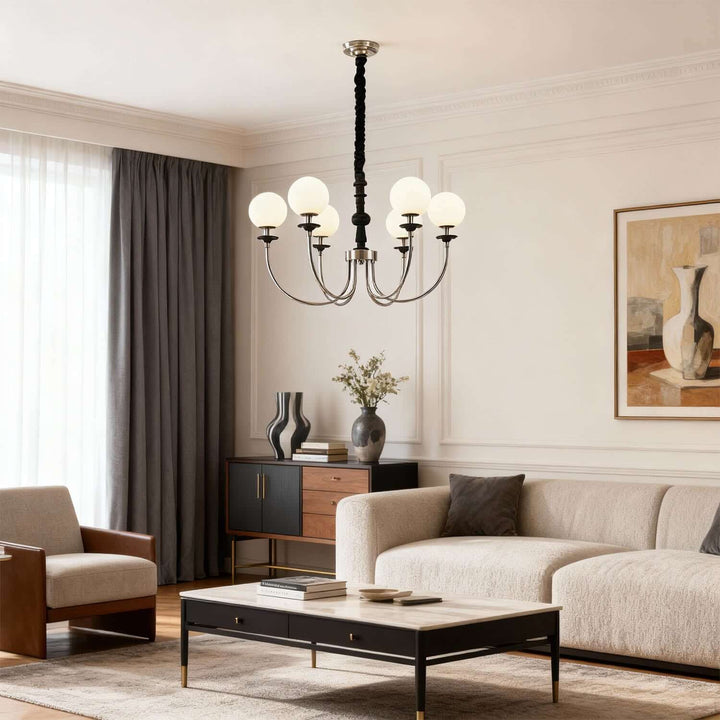 Lomeza Chandelier - Vintage French Statement Glass Living Room
