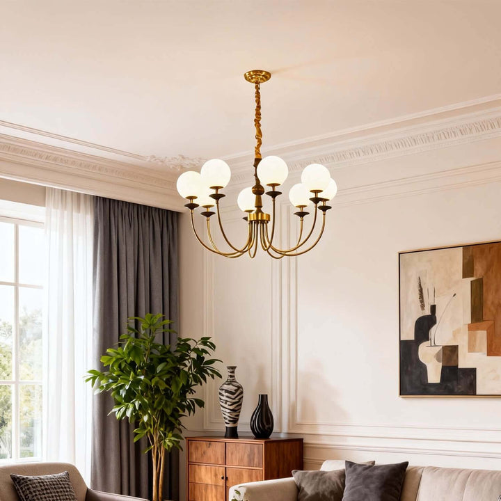 Lomeza Chandelier - Vintage French Statement Glass Living Room