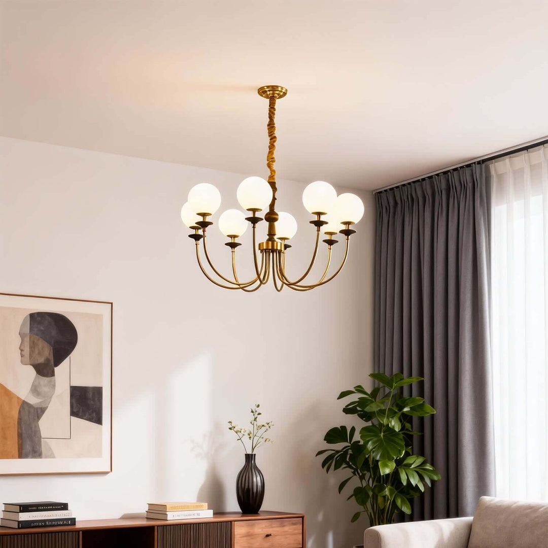 Lomeza Chandelier - Vintage French Statement Glass Living Room