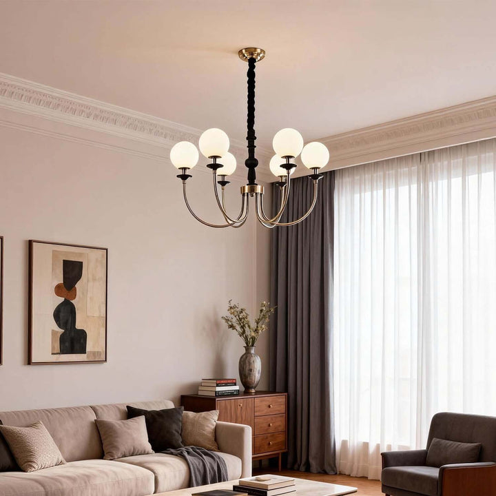 Lomeza Chandelier - Vintage French Statement Glass Living Room