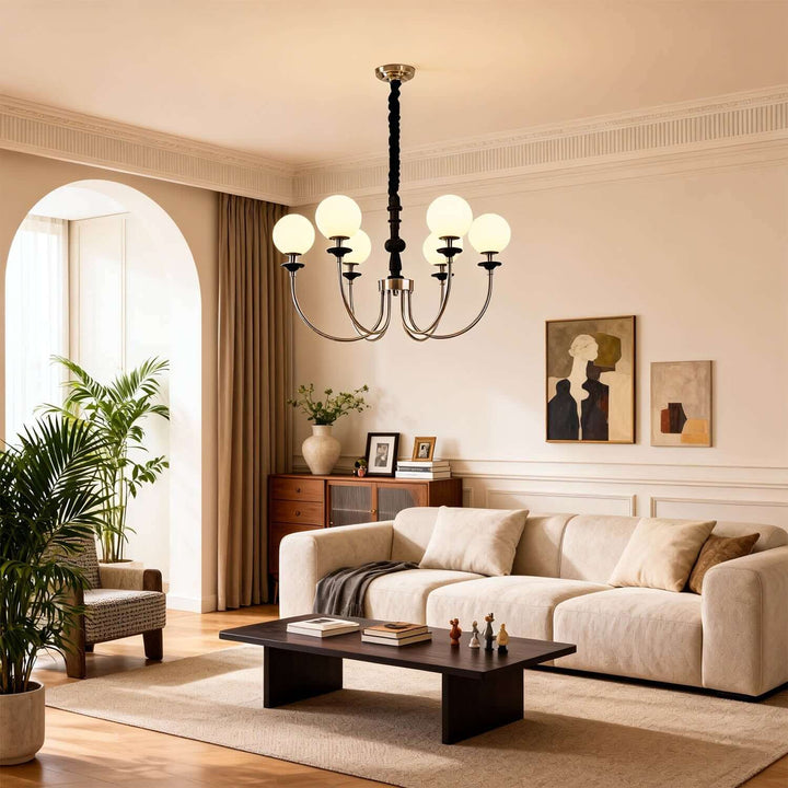 Lomeza Chandelier - Vintage French Statement Glass Living Room