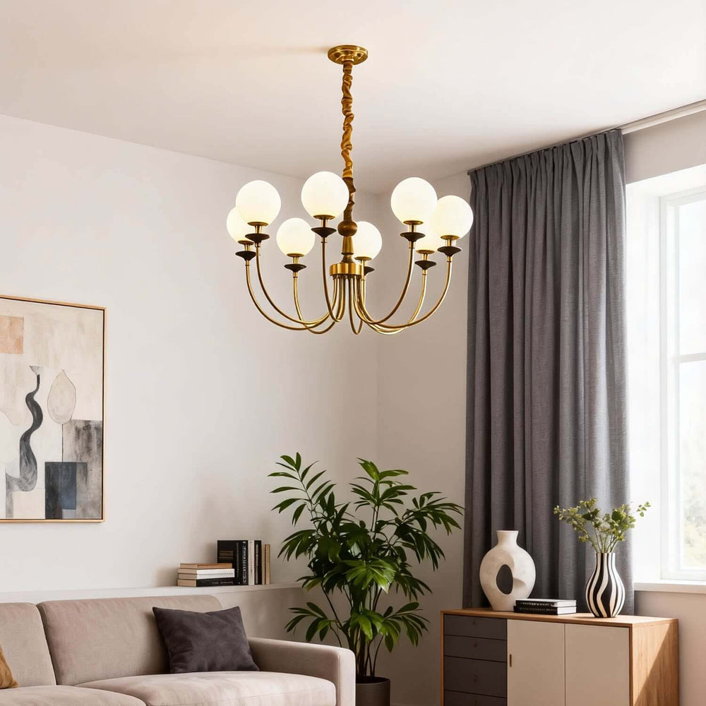 Lomeza Chandelier - Vintage French Statement Glass Living Room
