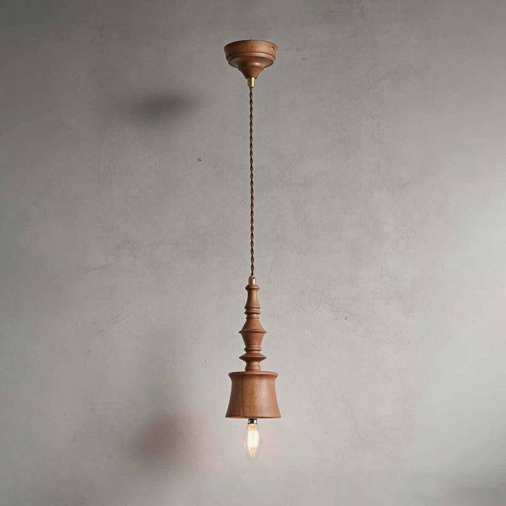 Lorima Pendant Lamp – Wabi-sabi Wood Small Dining Room Lamp