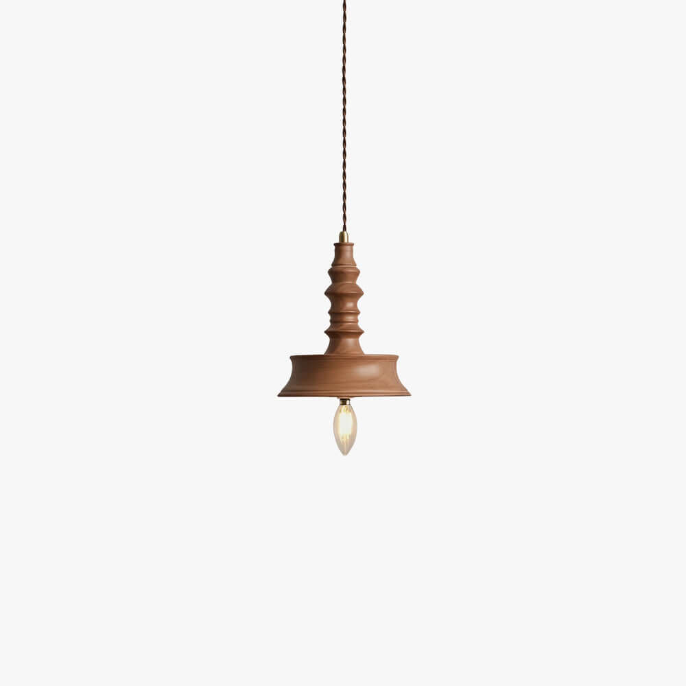 Lorima Pendant Lamp – Wabi-sabi Wood Small Dining Room Lamp