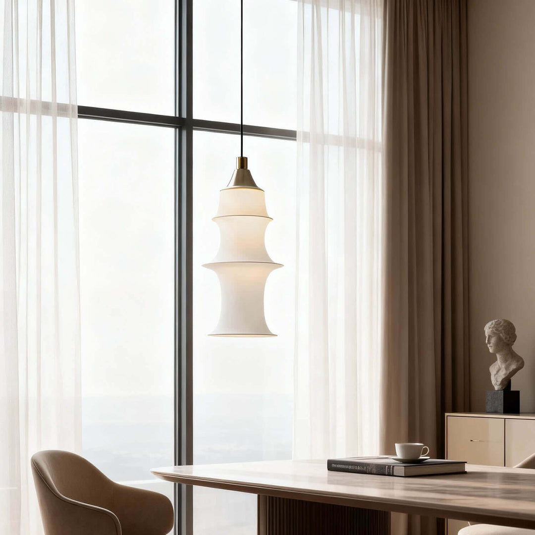 Lufira Pendant Light - Minimalist Decorative Fabric Dining Room Lamp