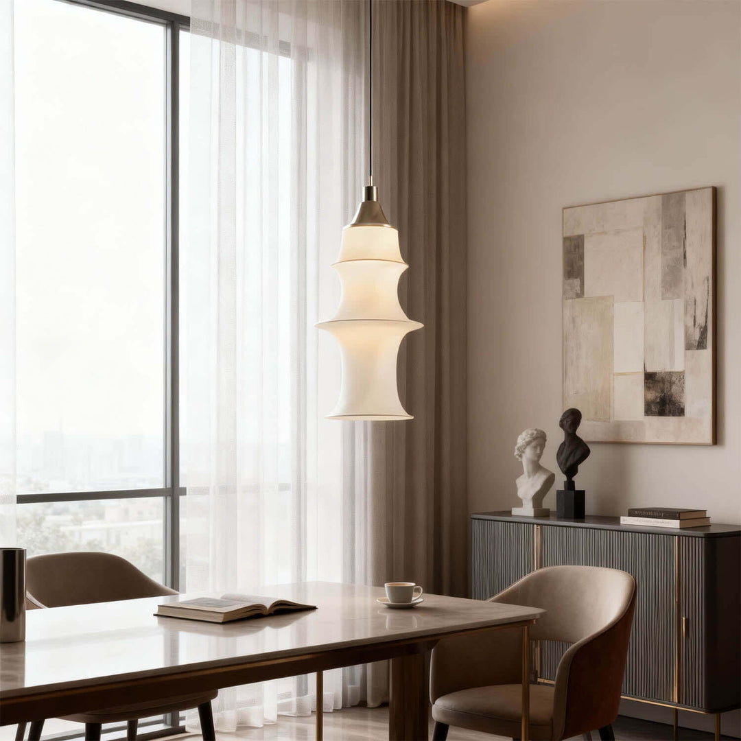 Lufira Pendant Light - Minimalist Decorative Fabric Dining Room Lamp