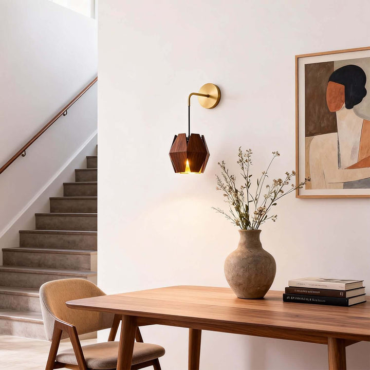 Lunexi Wall Light - Japandi Vintage Creative Wood Bedside