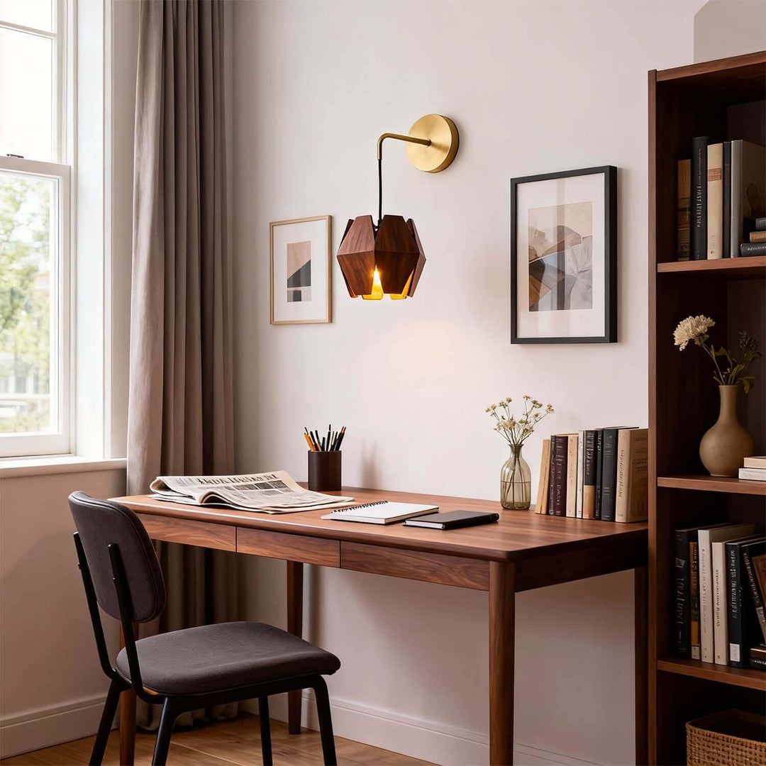 Lunexi Wall Light - Japandi Vintage Creative Wood Bedside
