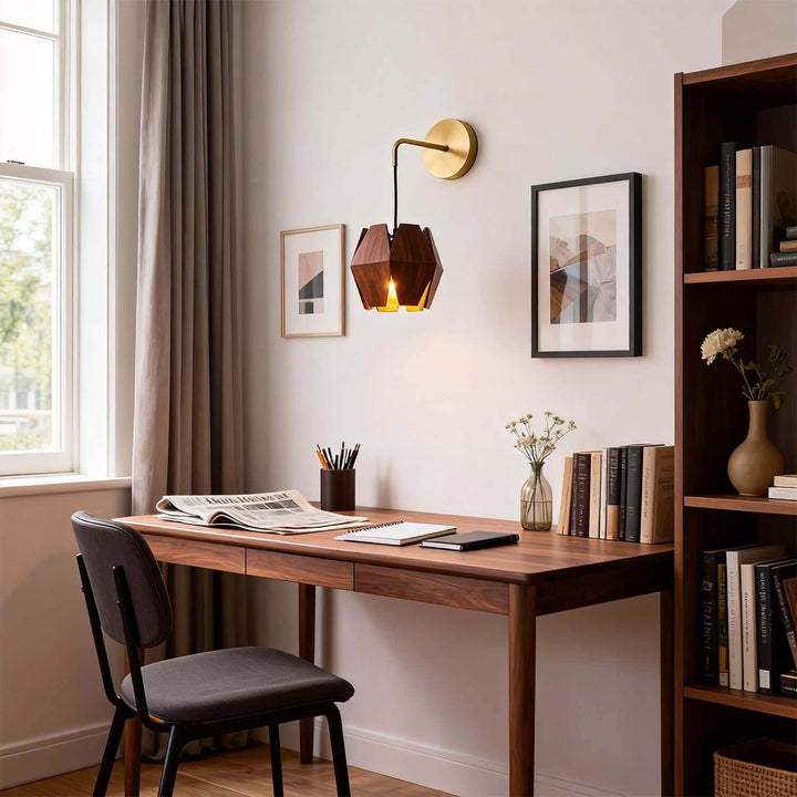 Lunexi Wall Light - Japandi Vintage Creative Wood Bedside