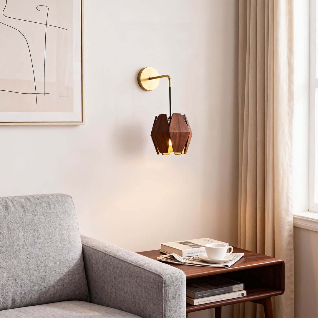 Lunexi Wall Light - Japandi Vintage Creative Wood Bedside