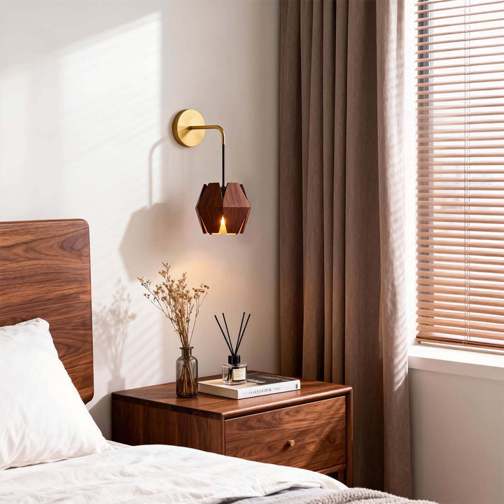 Lunexi Wall Light - Japandi Vintage Creative Wood Bedside